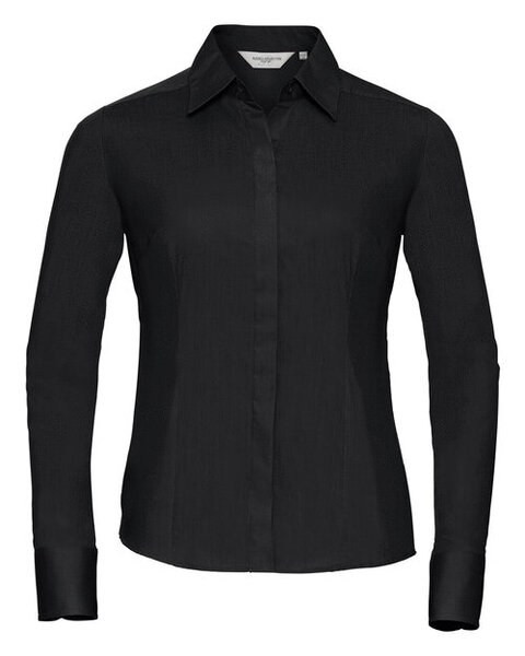 Russell R924F - Women's Fitted Long Sleeve Polycotton Poplin Shirt