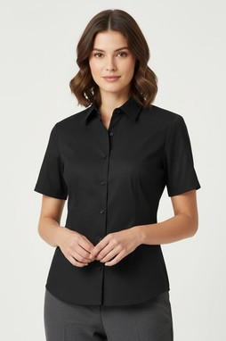 Russell R933F - Womens Tailored Short Sleeve Oxford Shirt