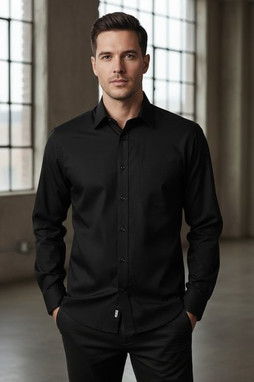 RUSSELL R934M - MENS LONG SLEEVE POLYCOTTON POPLIN SHIRT