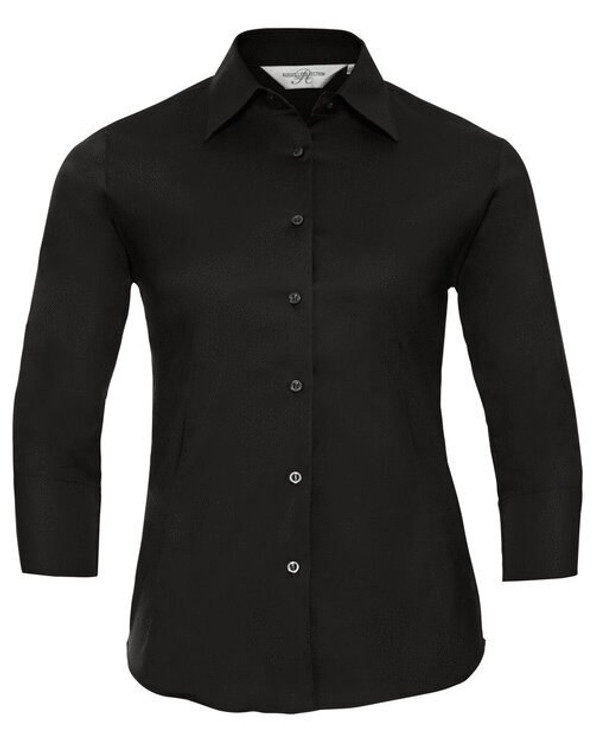 Russell R946F - Women's 3/4 Sleeve Fitted Stretch Cotton Shirt
