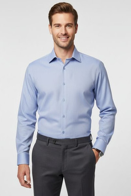 Russell R962M - Men's Long Sleeve Herringbone Dress Shirt