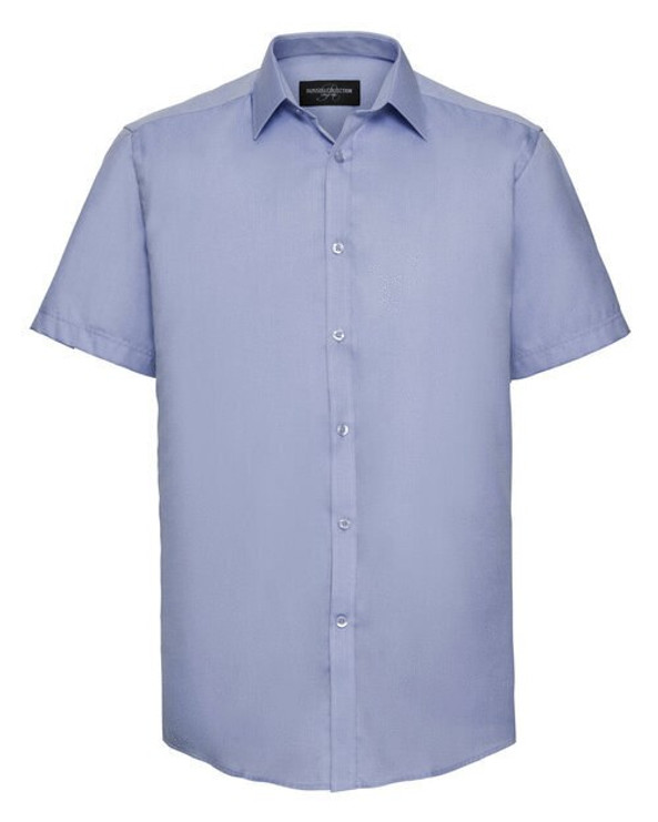 Russell R963M - Men's Long Fit Short Sleeve Herringbone Shirt