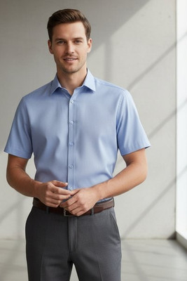 Russell R963M - Men's Long Fit Short Sleeve Herringbone Shirt