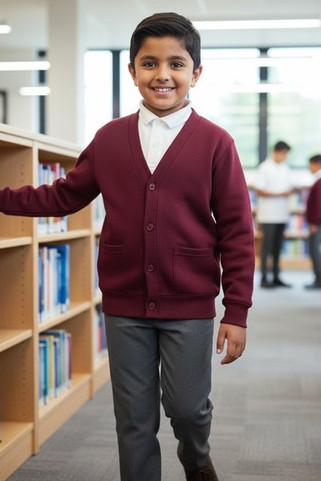 Awdis Academy AC002J - Premium Kids Cotton-Polyester School Cardigan