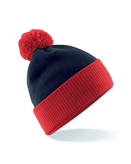 Beechfield B451 - Cozy Dual-Style Two-Tone Beanie with Pom Pom