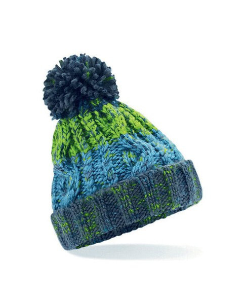 Beechfield B486A/B - Kids Heavyweight Cable Knit Pom Pom Beanie