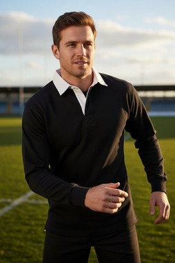 Front row FR001 - Premium Long Sleeve Rugby Shirt with Reinforced Cuffs