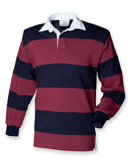 Front row FR008 - Premium Ringspun Cotton Rugby Shirt with Stripes