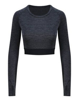 JUST COOL BY AWDIS JC039 - WOMENS LONG SLEEVE CROP T