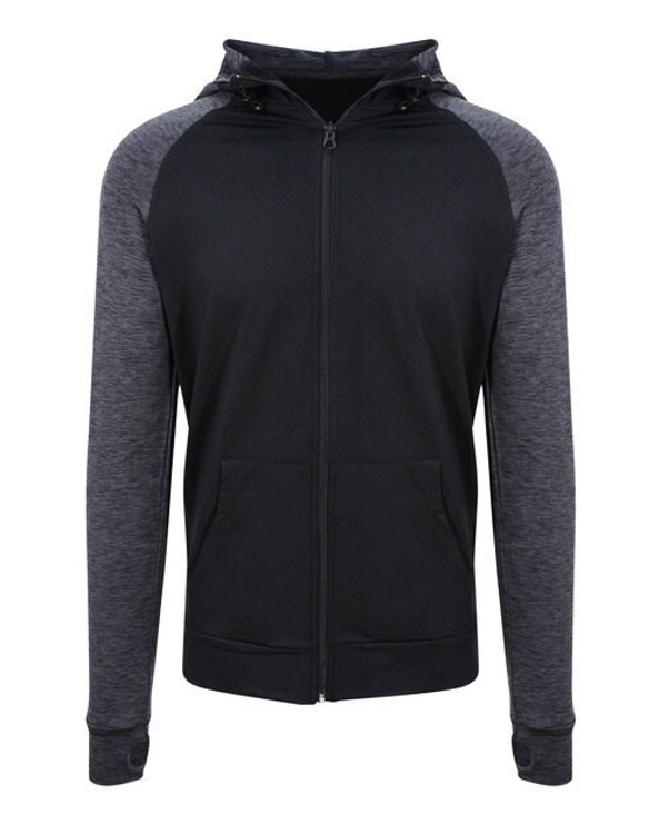 JUST COOL BY AWDIS JC057 - ActiveFit Contrast Zoodie with Quick Dry Fabric