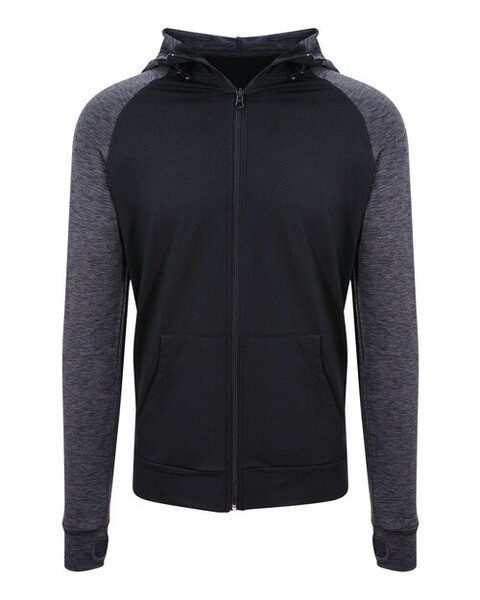 JUST COOL BY AWDIS JC057 - ActiveFit Contrast Zoodie with Quick Dry Fabric