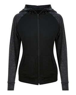 JUST COOL BY AWDIS JC058 - Womens Active Fit Contrast Zoodie with Thumb Holes