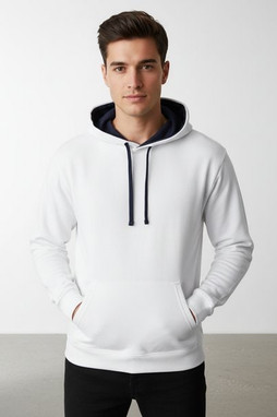 JUST HOODS BY AWDIS JH003 - Premium Contrast Varsity Hoodie with Kangaroo Pocket