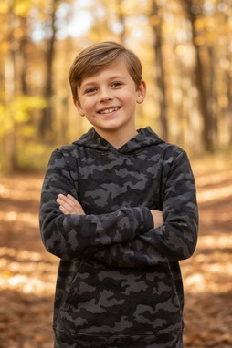 JUST HOODS BY AWDIS JH014J - Kids Camouflage Hoodie with Kangaroo Pocket