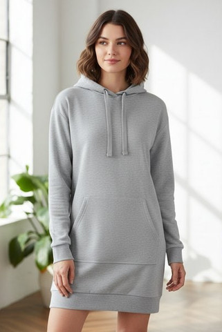 JUST HOODS BY AWDIS JH015 - Womens Relaxed Fit Longline Hoodie Dress