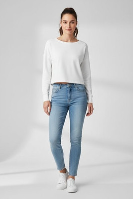 JUST HOODS BY AWDIS JH035 - WOMENS CROPPED SWEAT