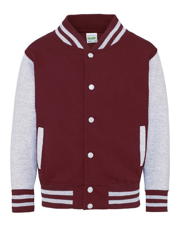 JUST HOODS BY AWDIS JH043J - Premium Kids Varsity Jacket with Contrast Sleeves