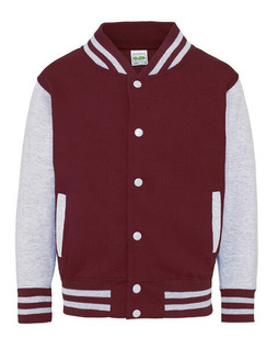 JUST HOODS BY AWDIS JH043J - Premium Kids Varsity Jacket with Contrast Sleeves