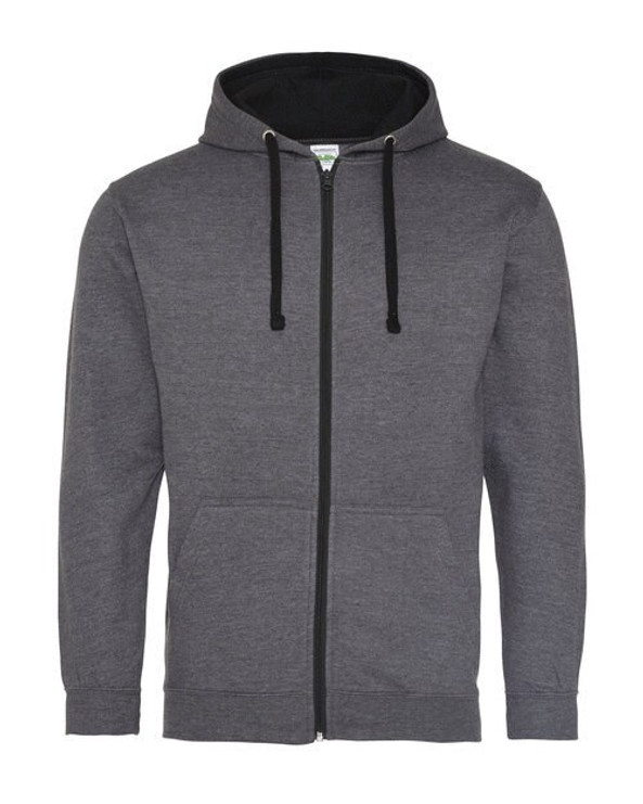 JUST HOODS BY AWDIS JH053 - Premium Contrast Full Zip Varsity Hoodie