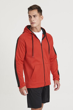 JUST HOODS BY AWDIS JH066 - High-Performance Contrast Zip Sports Hoodie