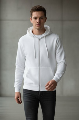 JUST HOODS ORGANIC JH250 - Eco-Friendly Organic Cotton Full Zip Hoodie
