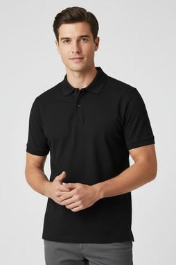 JUST POLOS JP002 - Modern Fit Stretch Polo with Ribbed Collar