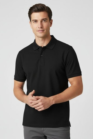 JUST POLOS JP002 - Modern Fit Stretch Polo with Ribbed Collar
