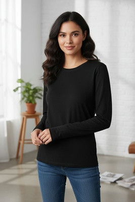 JUST TEES JT002F - Women's Long Sleeve Tri-Blend Comfort Tee