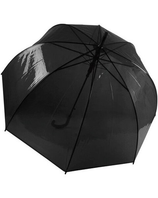 Kariban KI2024 - Elegant Transparent Umbrella with Black Metal Frame