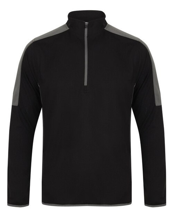 Finden & Hales LV571 - Performance Contrast 1/4 Zip Midlayer Top