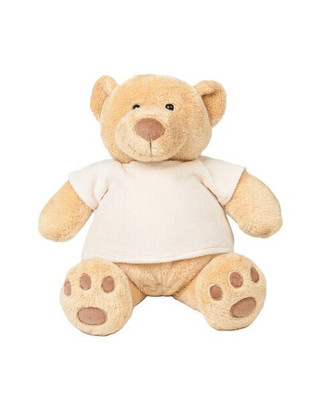 MUMBLES BEARS MM021 - Chubby Honey Bear with Cream Velour T-Shirt