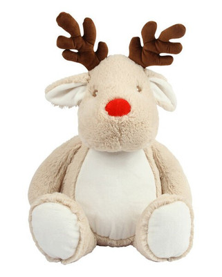 MUMBLES BEARS MM560 - Customizable Plush Reindeer with Embroidery Access