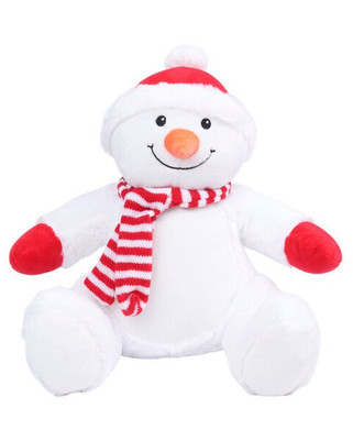 MUMBLES BEARS MM567 - Plush Snowman with Removable Stuffing and Scarf