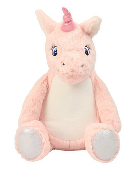 MUMBLES BEARS MM570 - Enchanting Pink Unicorn Plush with Customizable Tummy