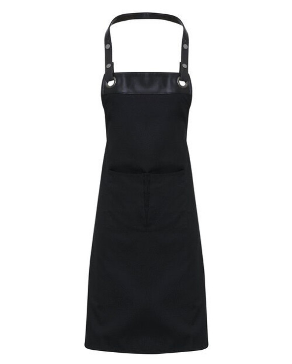 Premier Workwear PR123 - Premium Adjustable Faux Leather Trim Apron