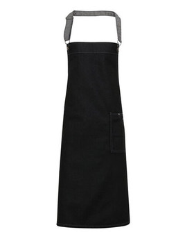 Premier Workwear PR134 - Premium Waxed Denim Bib Apron with Oversized Pocket