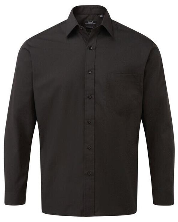 Premier Workwear PR200 - Men's Formal Long Sleeve Poplin Shirt with Pocket