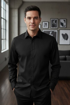 Premier Workwear PR204 - Men's Fitted Long Sleeve Formal Poplin Shirt