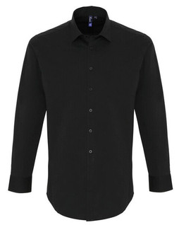 Premier Workwear PR244 - Mens Stretch Cotton Poplin Long Sleeve Dress Shirt