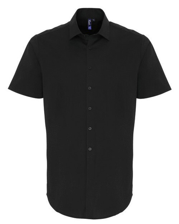 Premier Workwear PR246 - Men's Stretch Cotton Poplin Short Sleeve Shirt