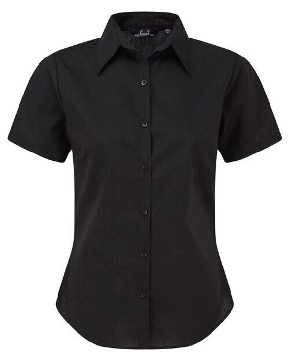 Premier Workwear PR302 - Elegant Women's Short Sleeve Poplin Blouse