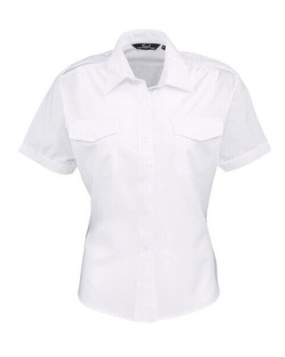 Premier Workwear PR312 - Womens Short Sleeve Professional Pilot Shirt