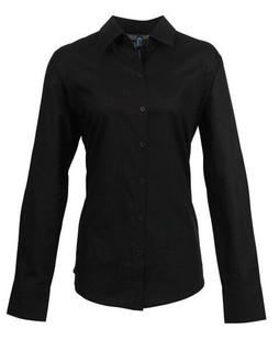 PREMIER WORKWEAR PR334 - LADIES LONG SLEEVE SIGNATURE OXFORD BLOUSE