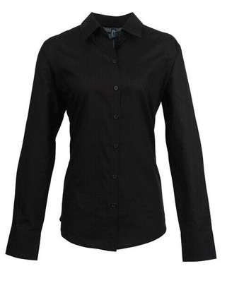 PREMIER WORKWEAR PR334 - LADIES LONG SLEEVE SIGNATURE OXFORD BLOUSE