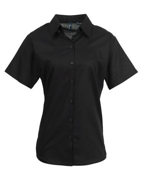 PREMIER WORKWEAR PR336 - LADIES SIGNATURE OXFORD SHORT SLEEVE BLOUSE
