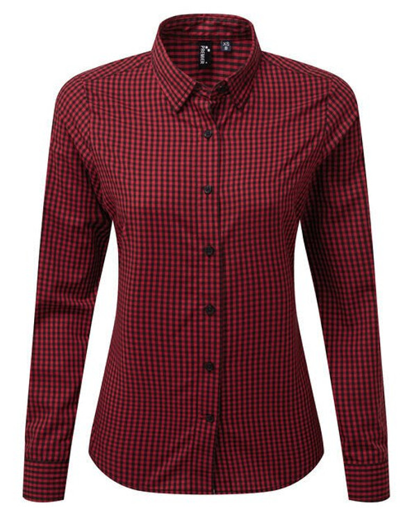 Premier Workwear PR352 - Women's Long Sleeve Maxton Checkered Shirt