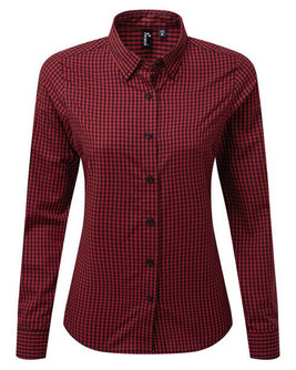 Premier Workwear PR352 - Women's Long Sleeve Maxton Checkered Shirt