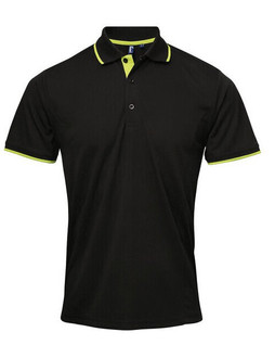 Premier Workwear PR618 - Mens Moisture-Wicking Contrast Polo Shirt
