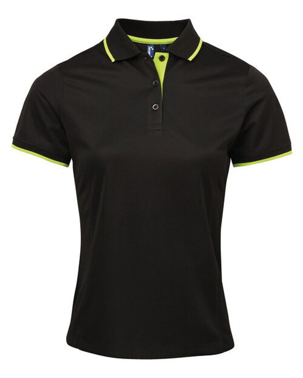Premier Workwear PR619 - Women's Moisture-Wicking Contrast Polo Shirt