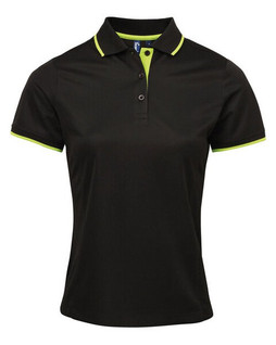 Premier Workwear PR619 - Womens Moisture-Wicking Contrast Polo Shirt